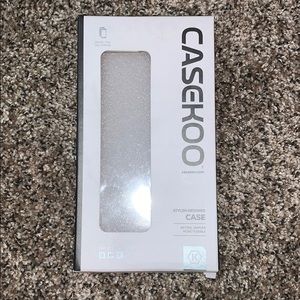 Cream colored clear phone case